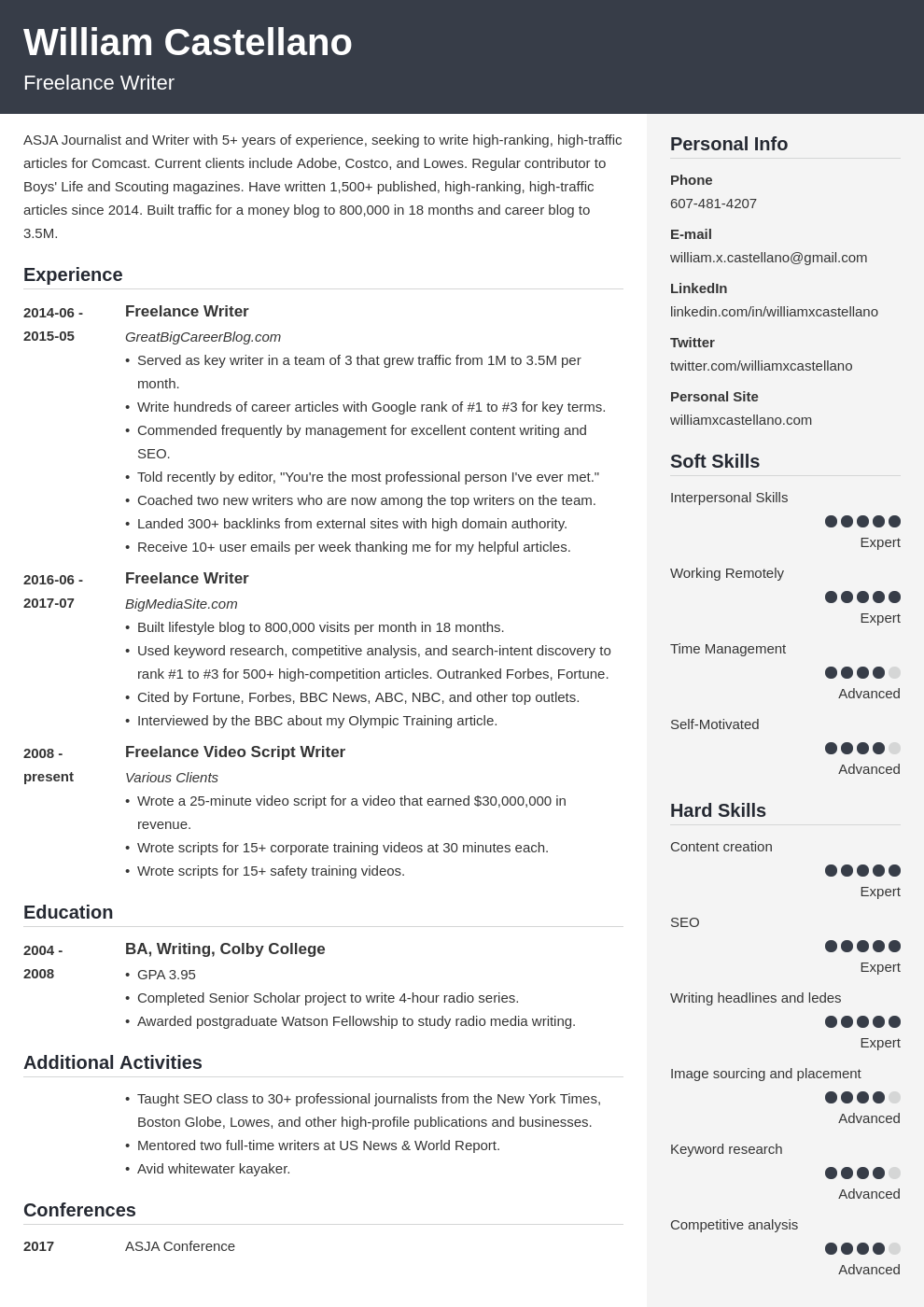 How to Write a Freelancing Resume (Examples & Guide)