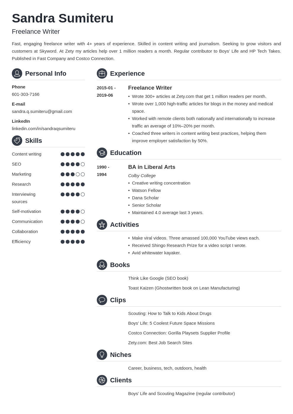 resume writer seattle