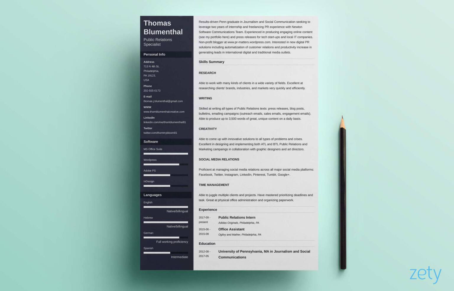 sample resume templates