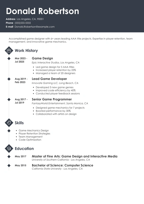 sample resume example