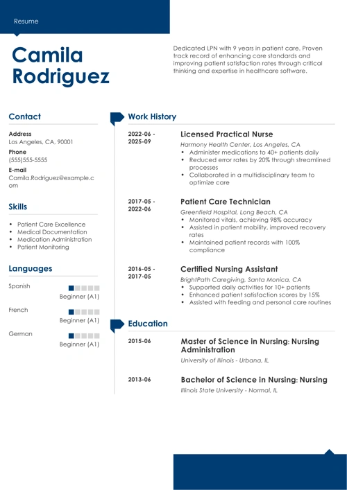 sample resume example