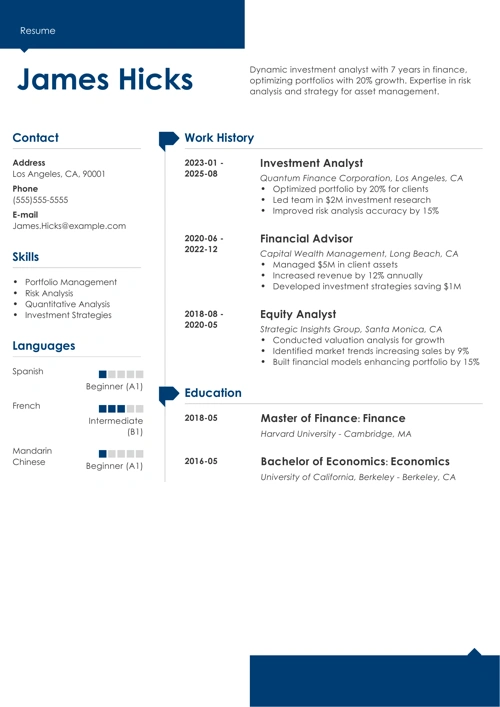 goldman sachs resume template
