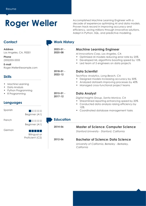 google resume example
