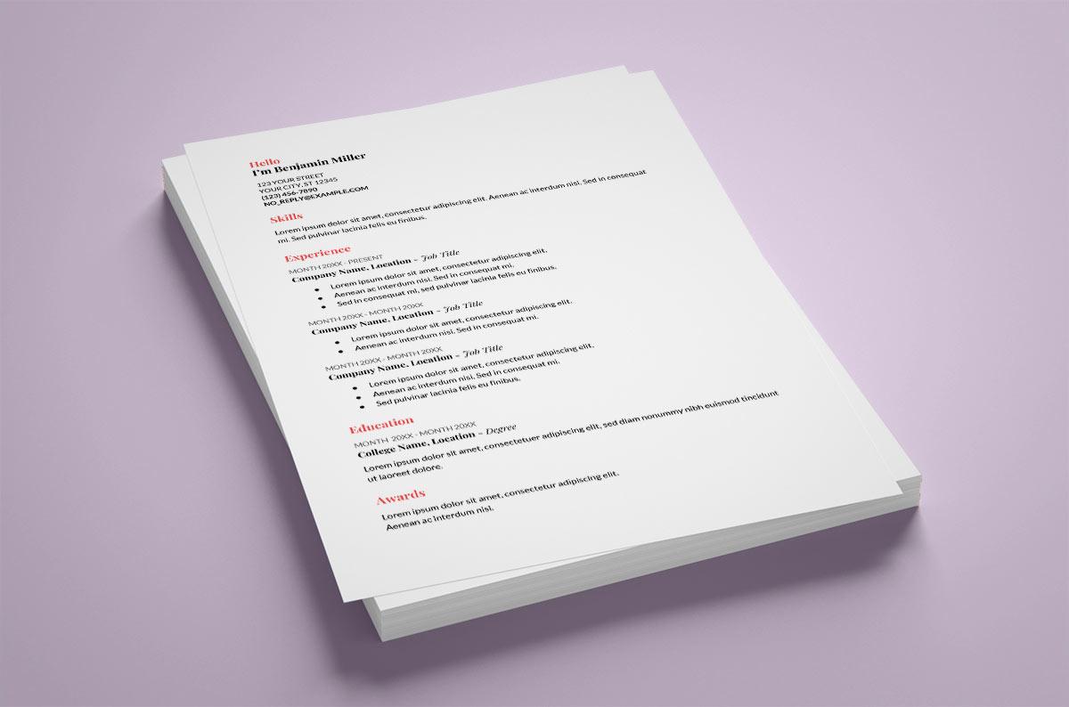 google docs resume templates  10  free formats to download