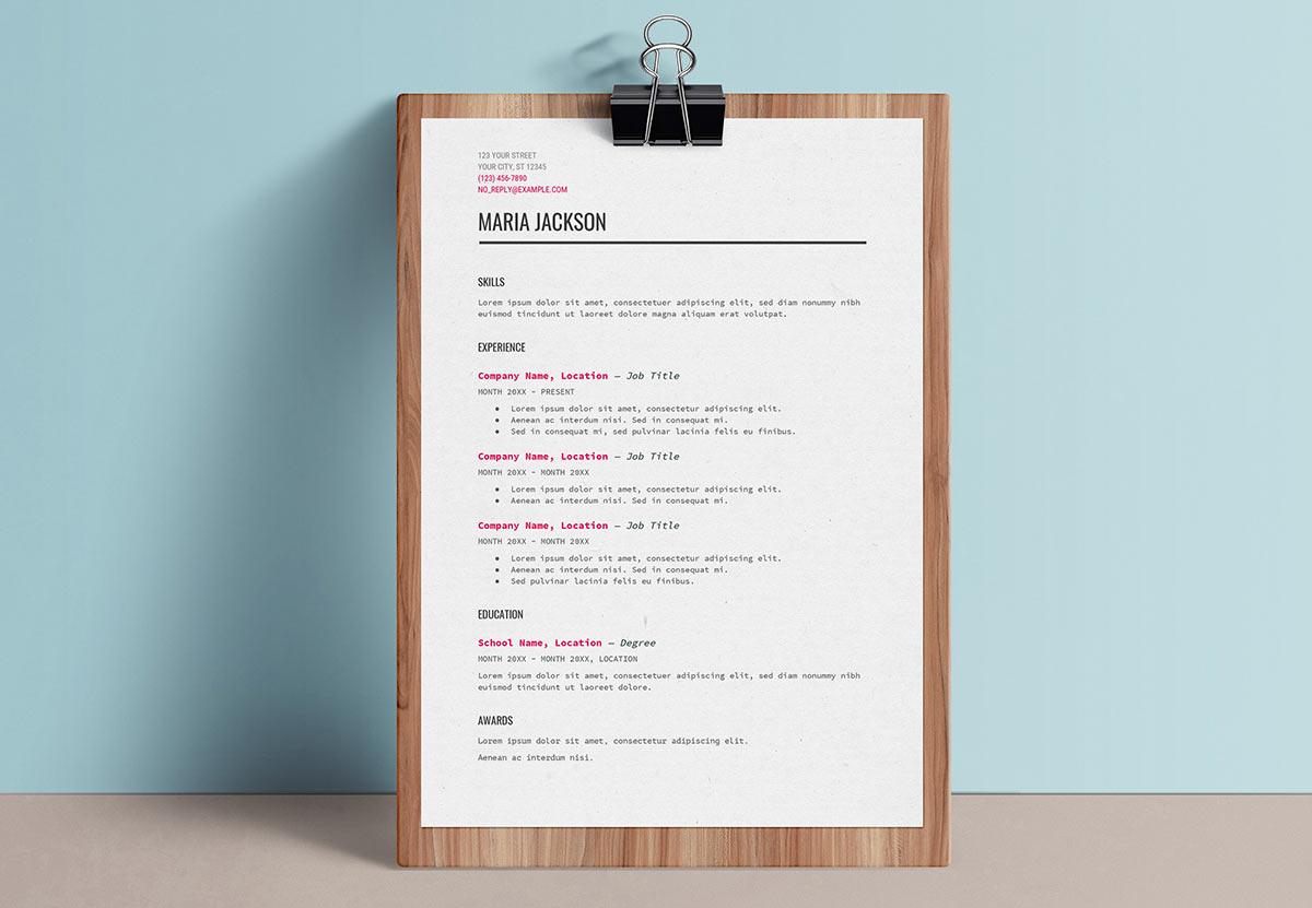 free resume template google docs download