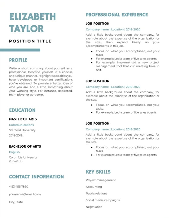 resume template DesignStudioTeti