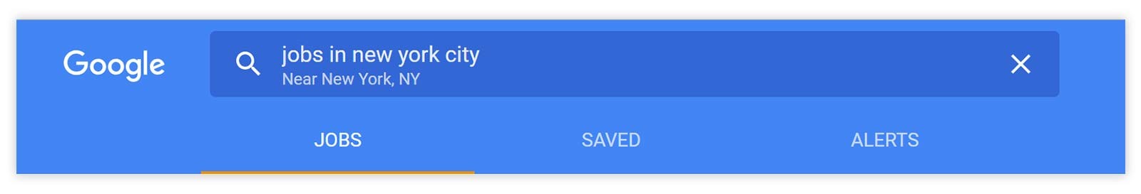 google for jobs search bar