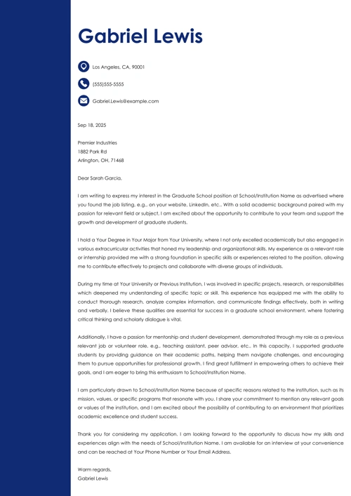 sample cover letter example