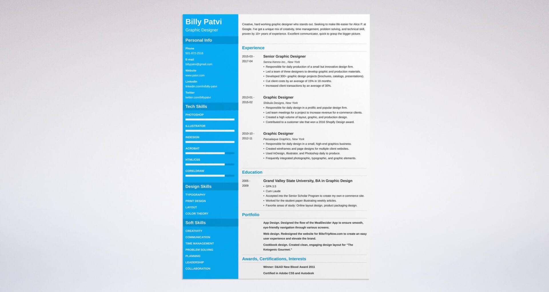 Graphic Designer Resume Template Guide 20 Examples