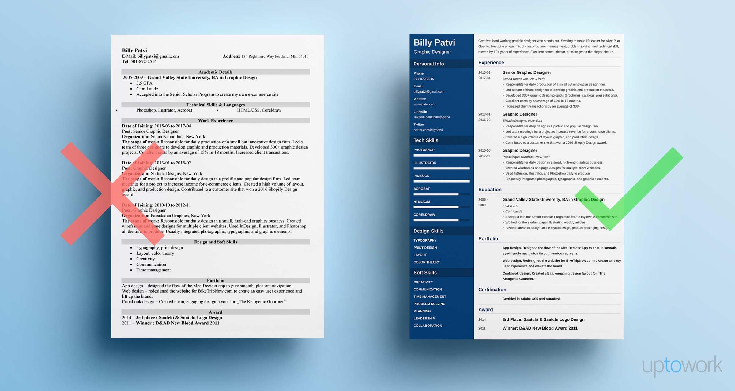 Graphic Designer Resume Template Guide 20 Examples
