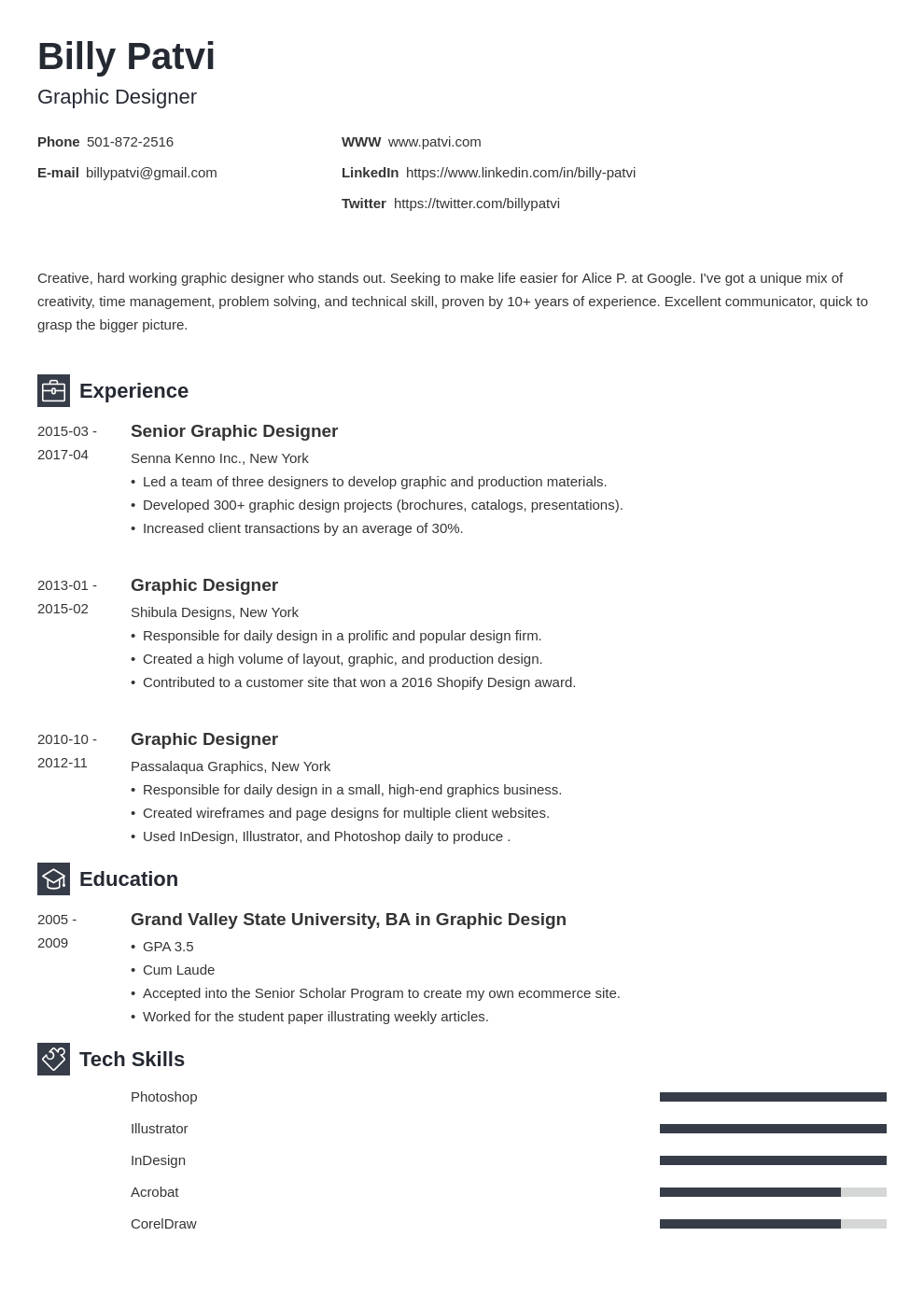 graphic designer resume template newcast