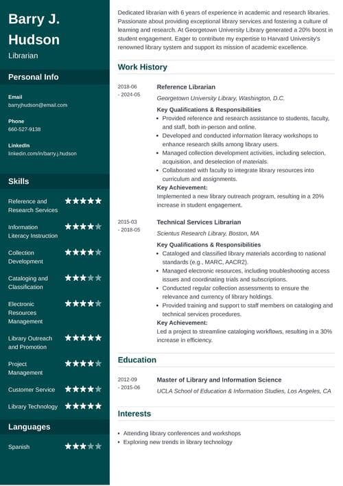 Harvard resume example