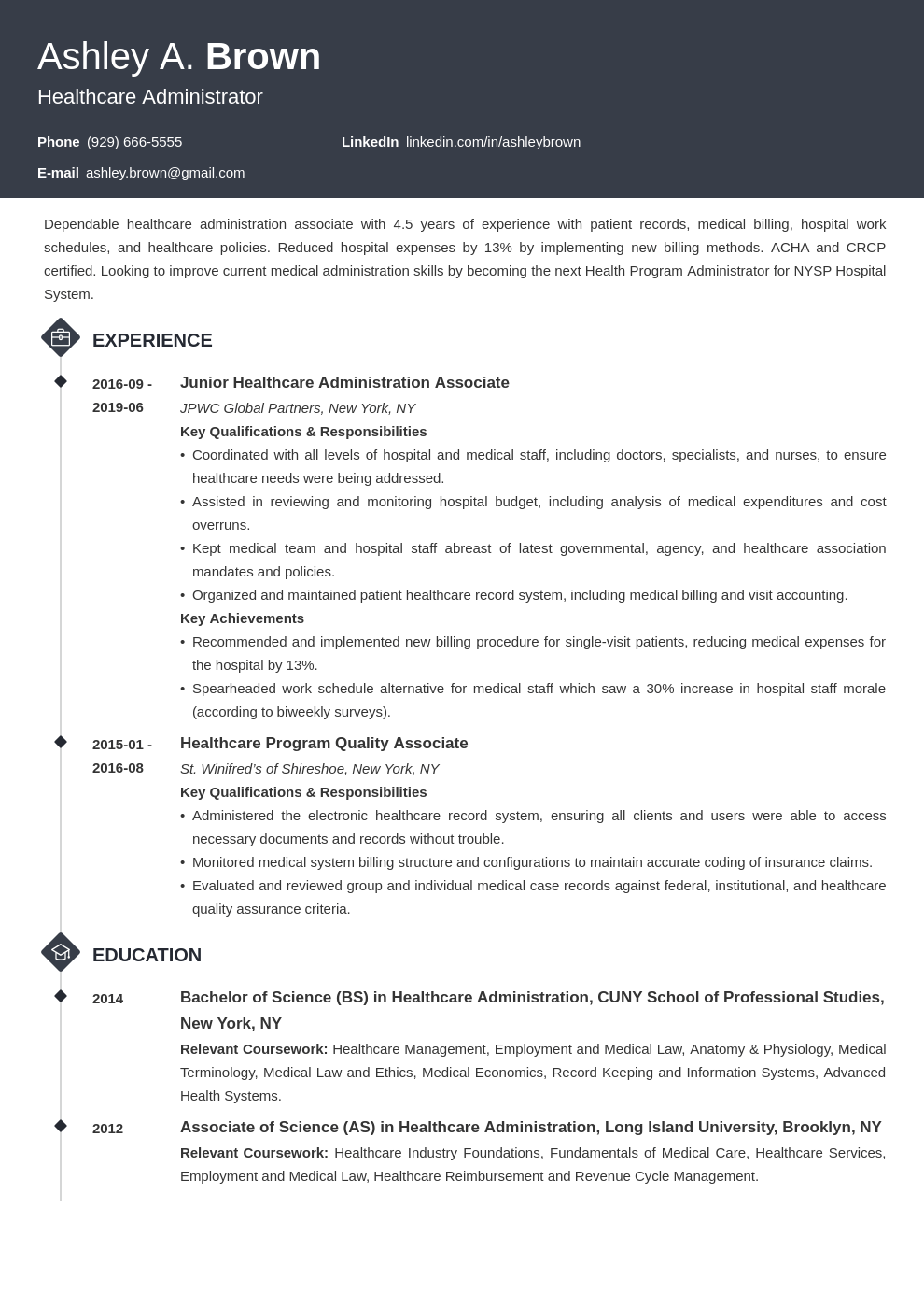 healthcare resume example template diamond