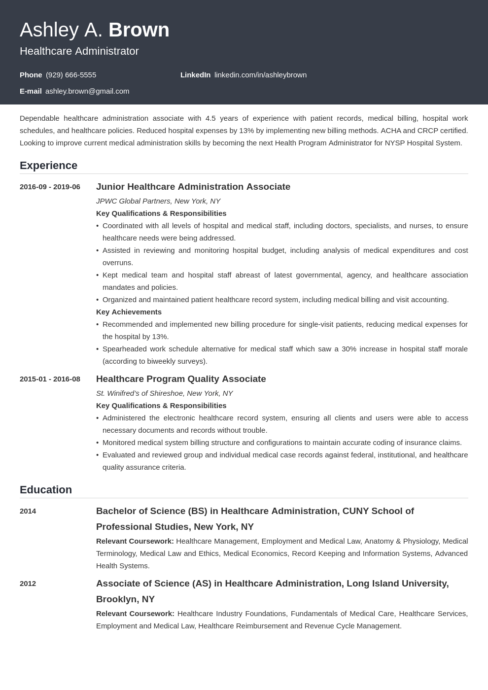 healthcare resume example template influx