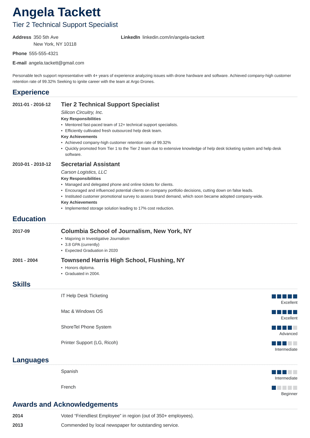 Help Desk Resume Sample Complete Guide 20 Examples