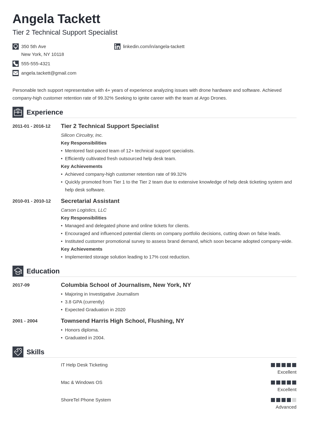 help desk resume example template iconic