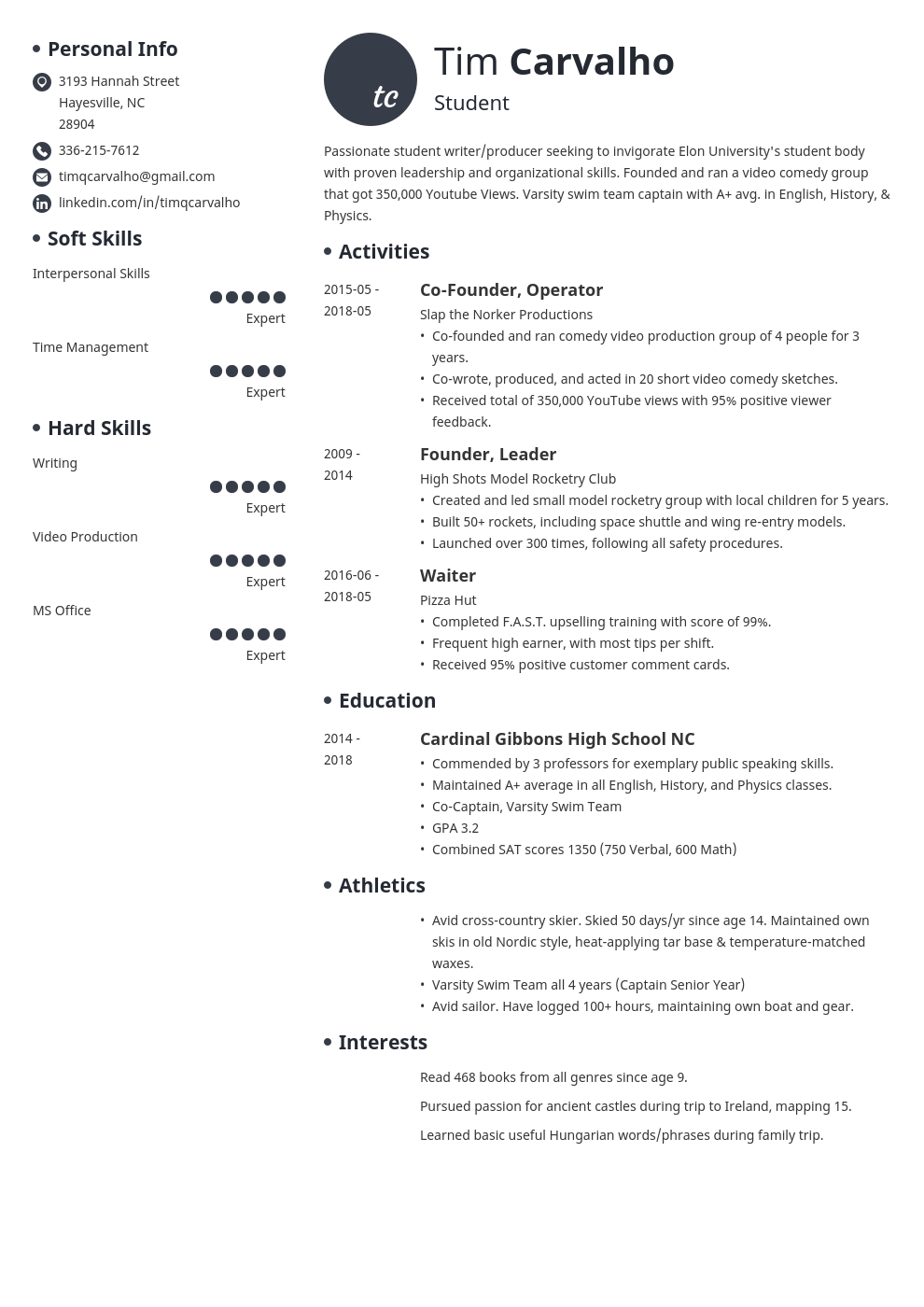 College Application Resume Template Free from cdn-images.zety.com