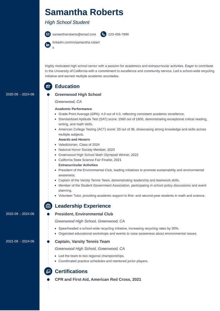 College Resume Template - Concept