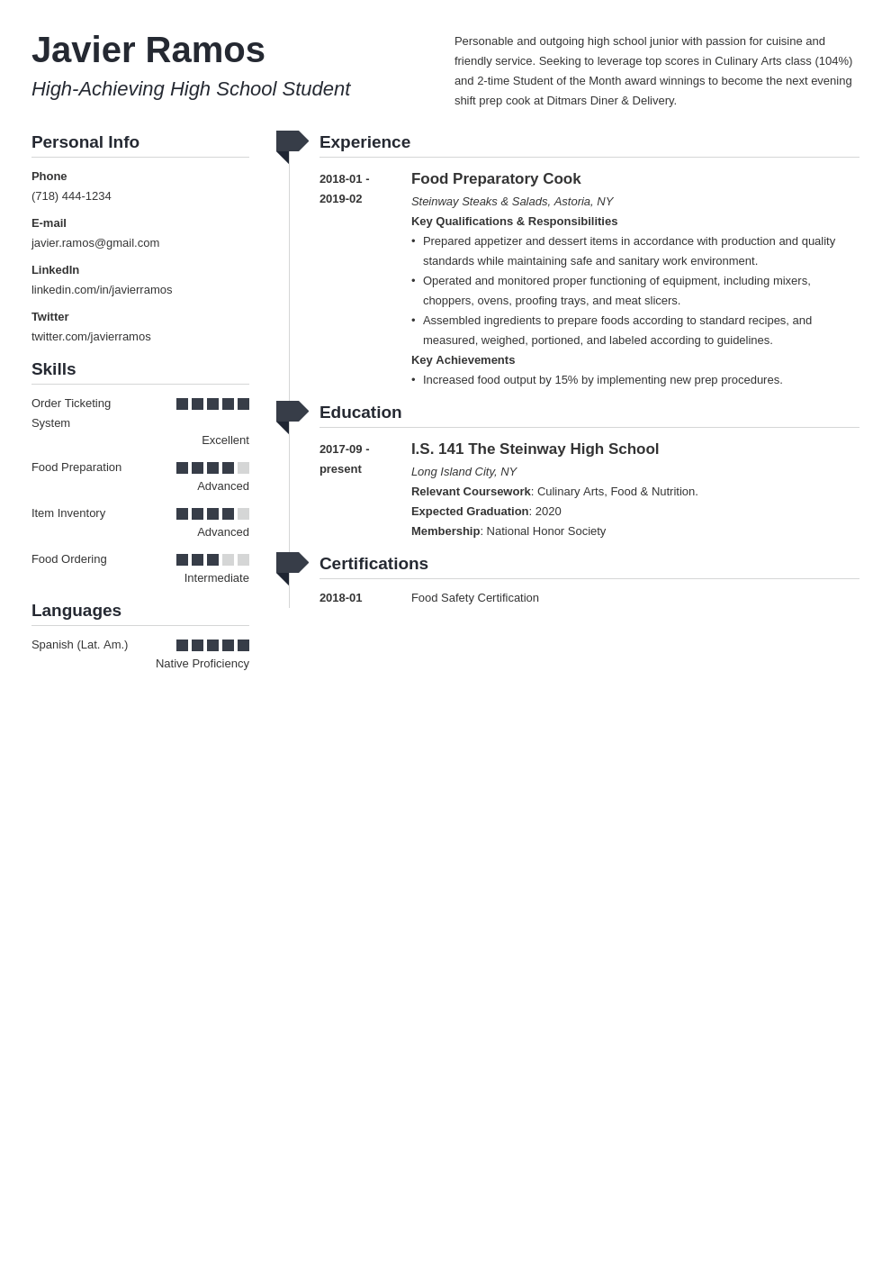 high school student resume example template muse
