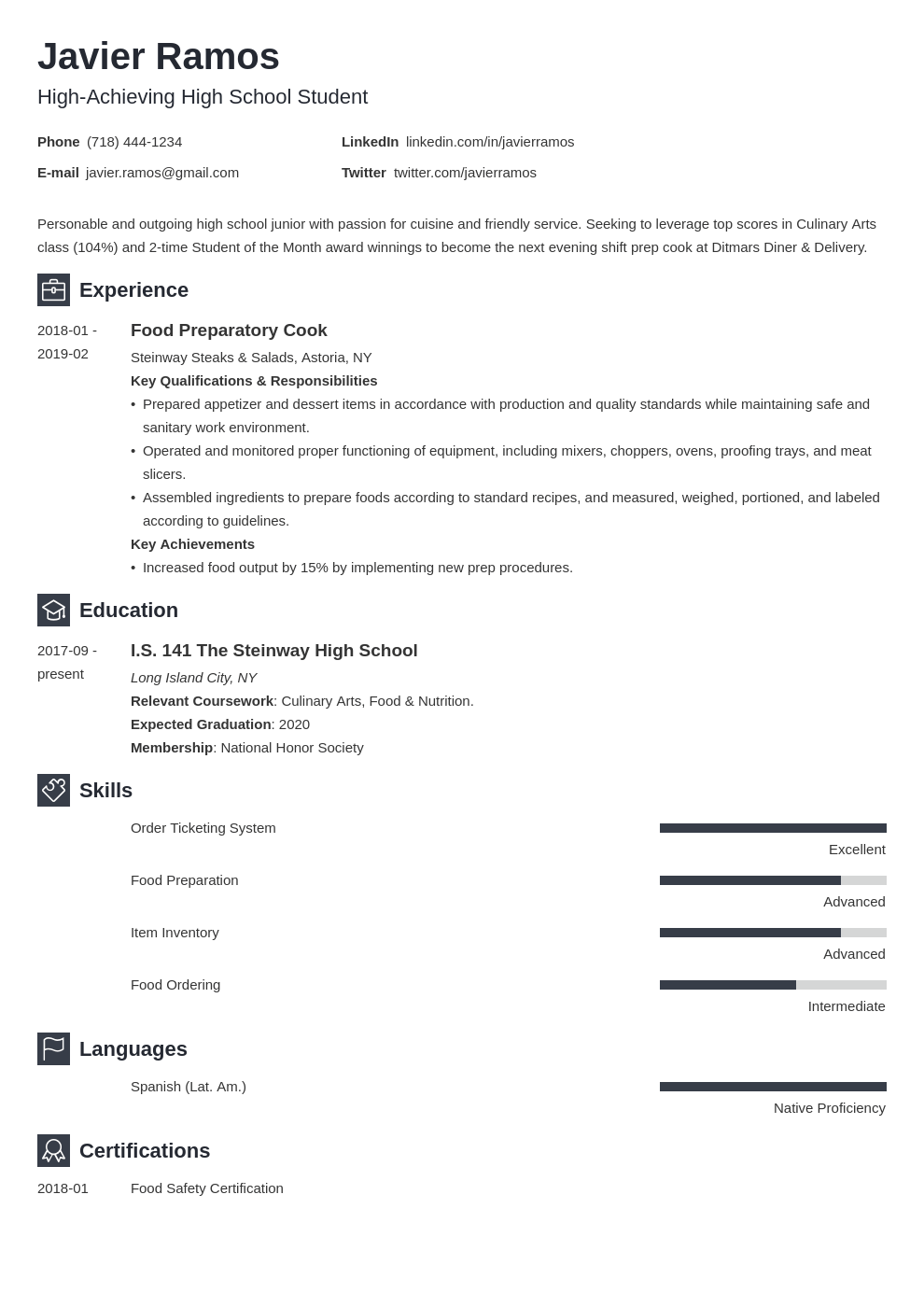 high school student resume example template newcast