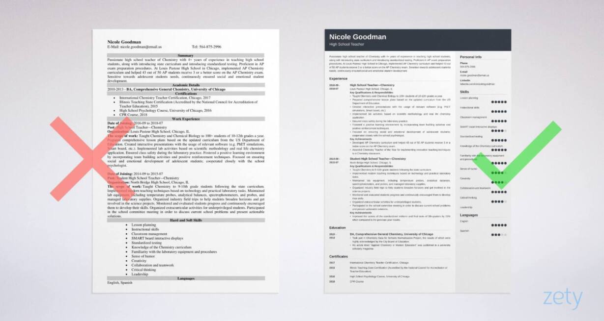 High School Teacher Resume Examples Template Guide