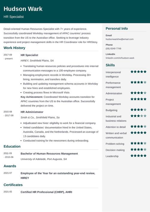 resume examples hobbies and interests