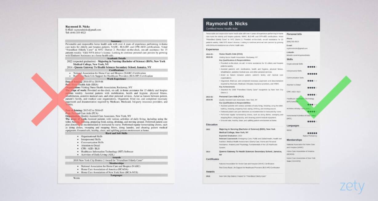 home health aide resume templates