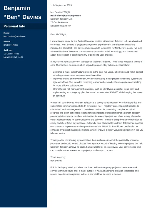 cover letter for lidl example