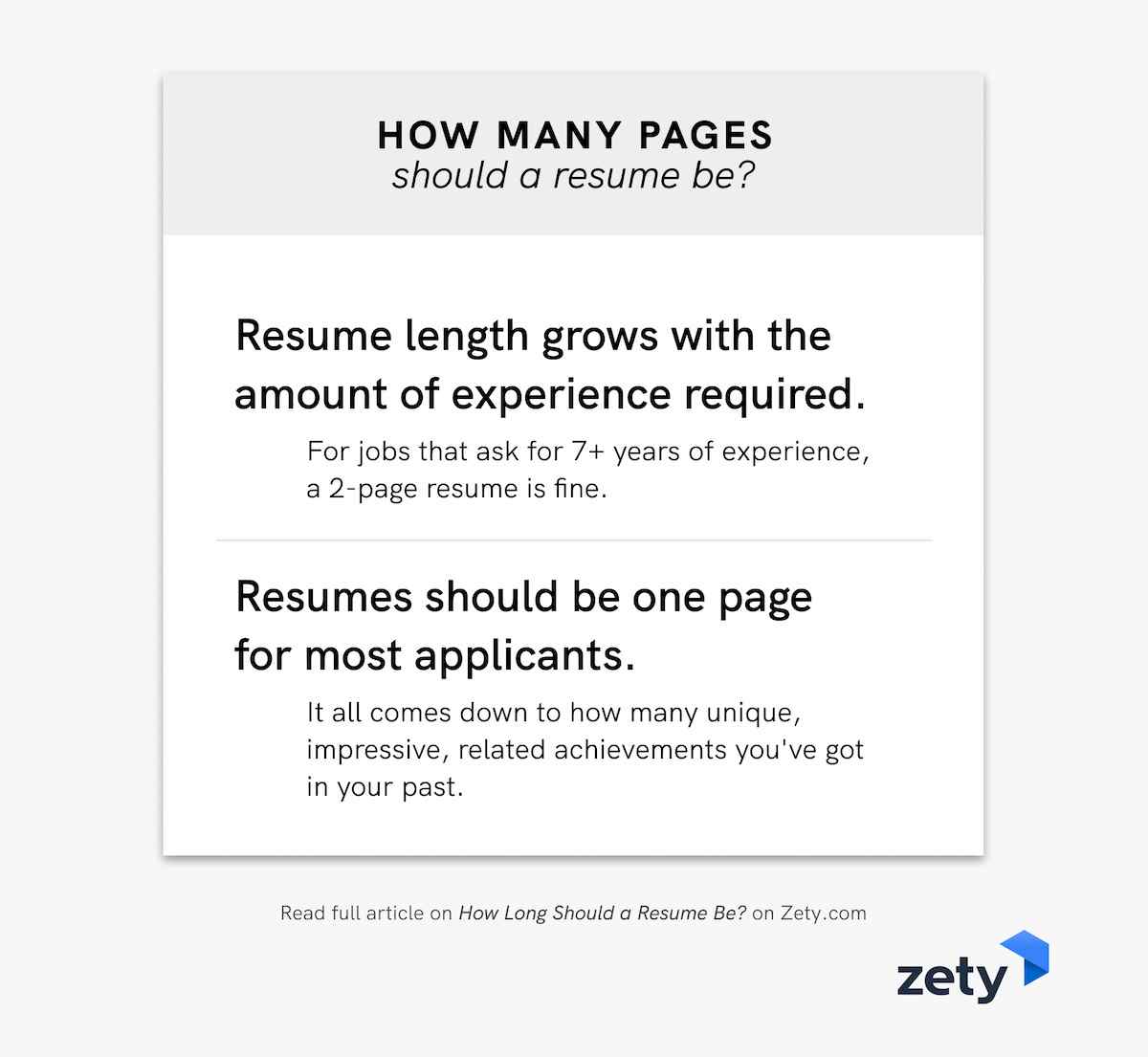 How long should a resume be