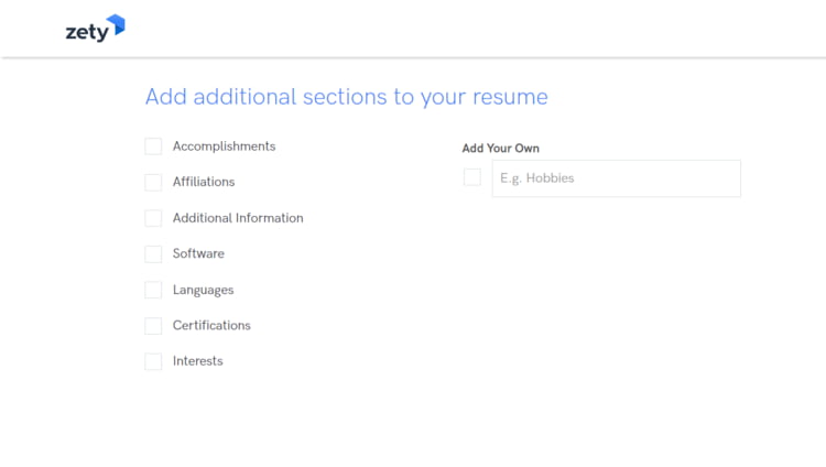 how to build a resume additional sections