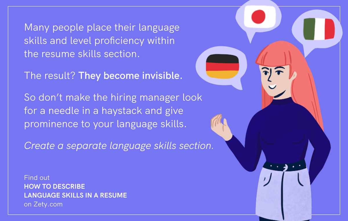 How to describe language skills in a resume