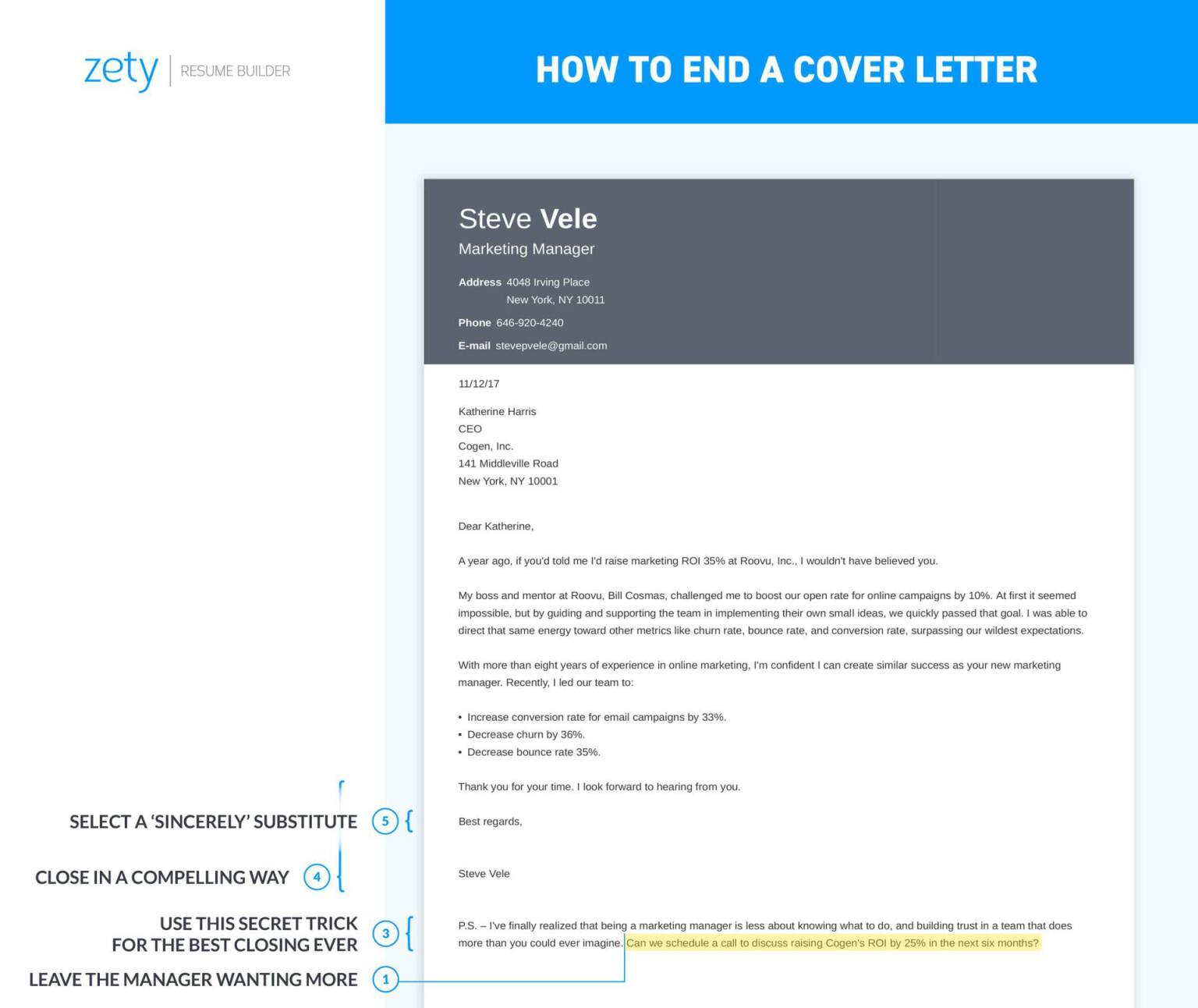 sign off in cover letter