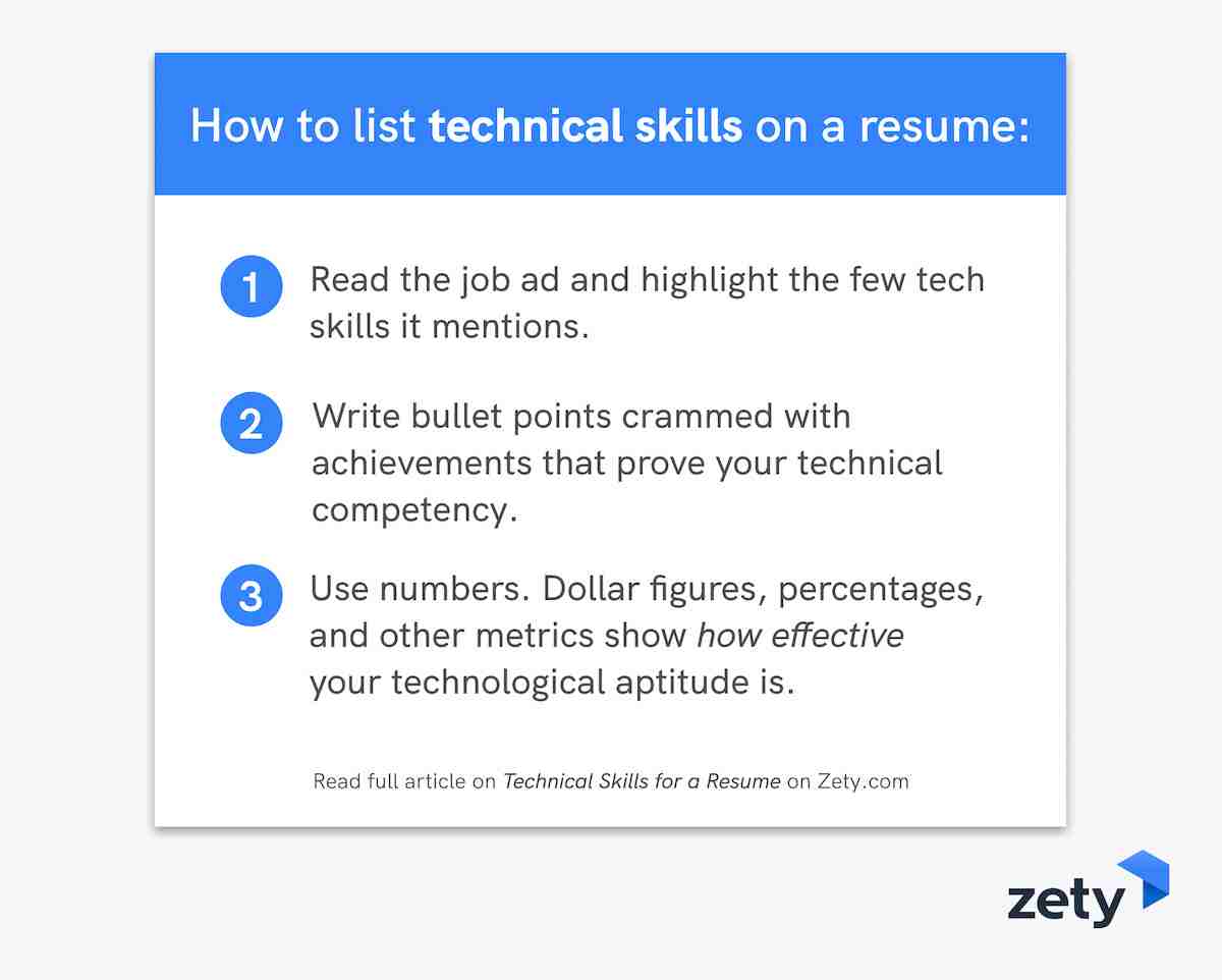 How to list technical skills on a resume