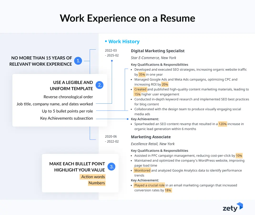 work experience on resume