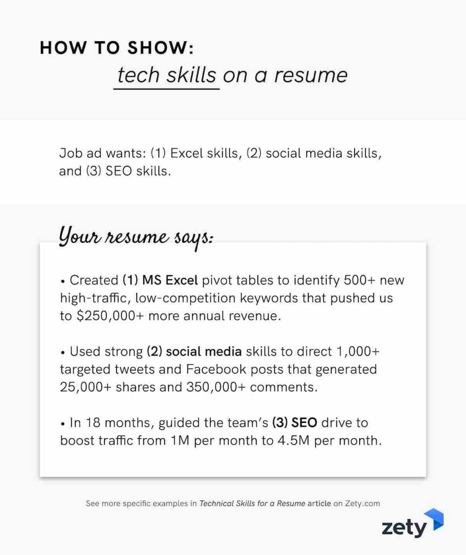 How to show tech skills on a resume