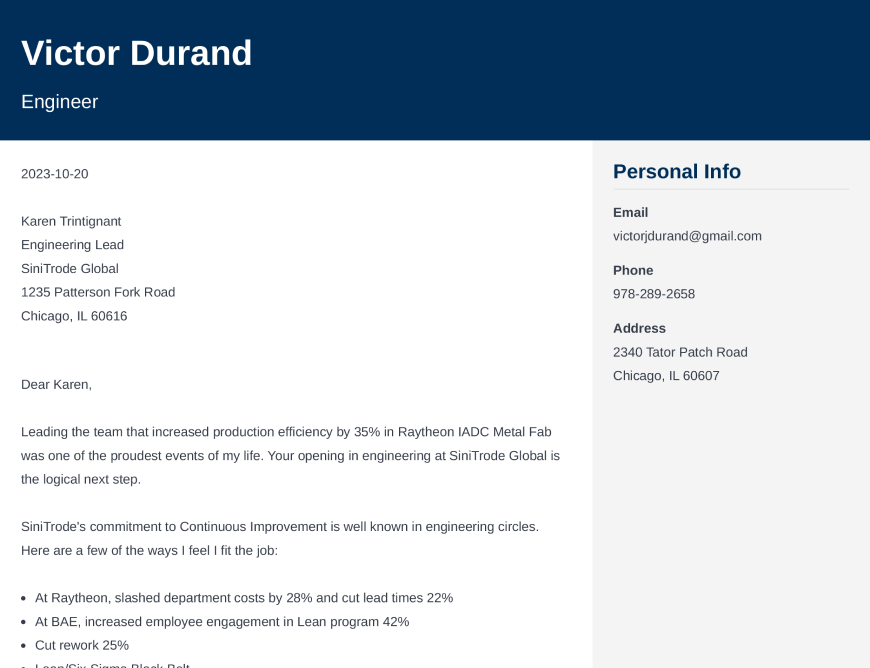 An attractive, well-formatted resume made using Zety builder