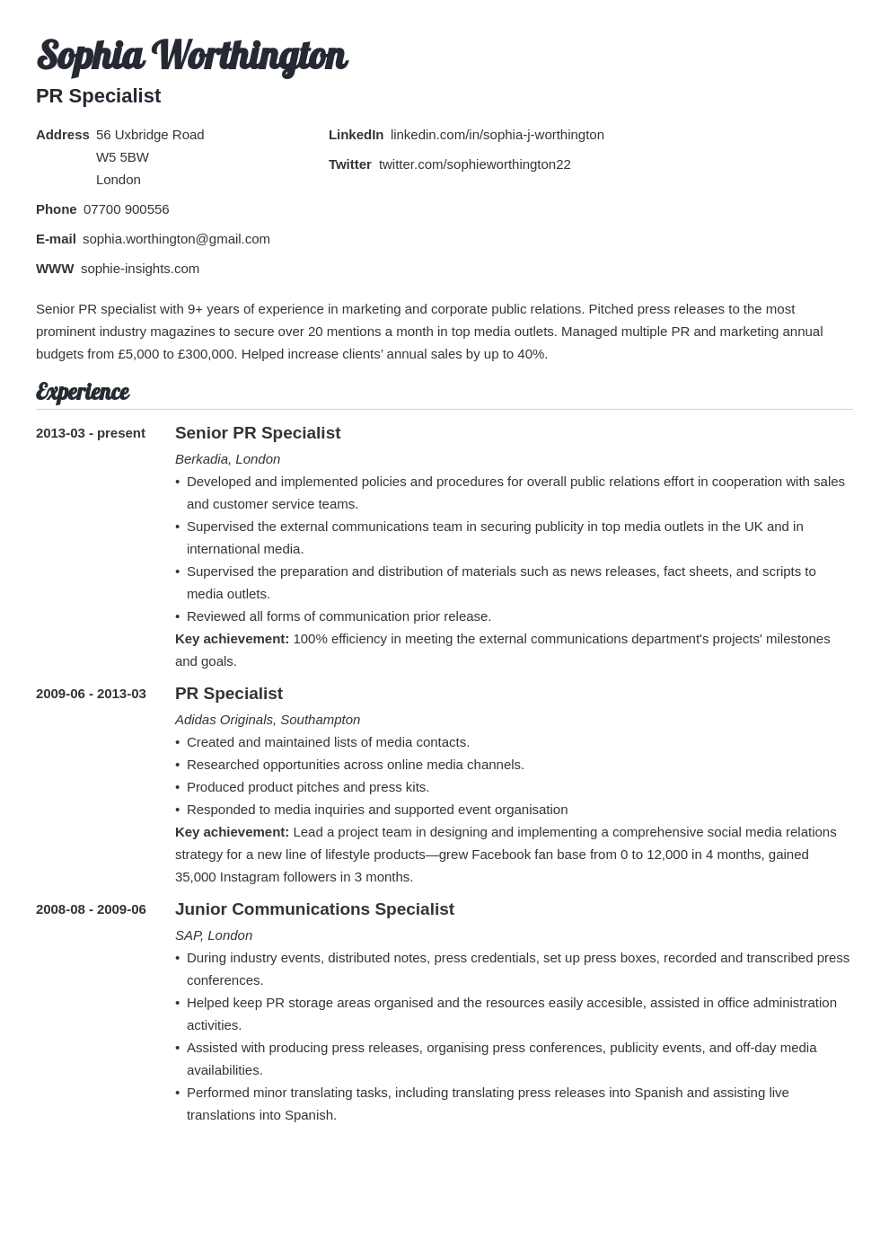 How to Write a Curriculum Vitae (CV) for a Job Application