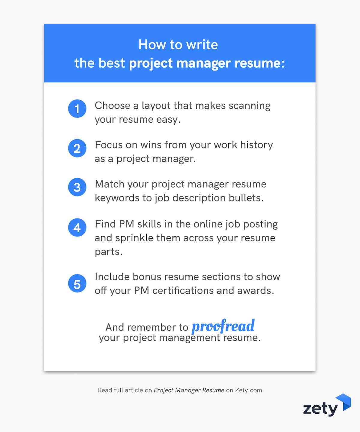How to write the best project manager resume