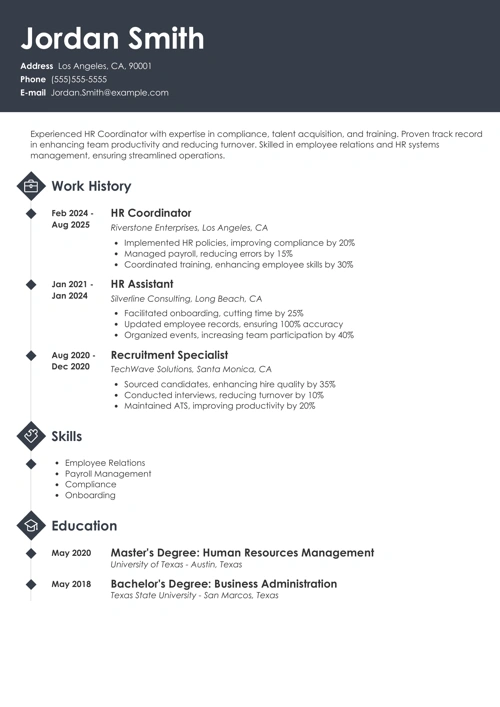 sample resume example