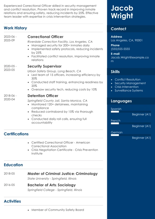 sample resume example