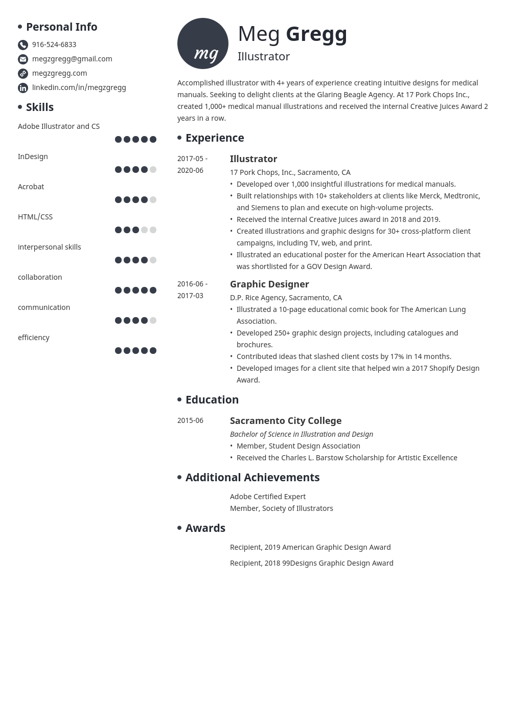 free professional resume template adobe illustrator