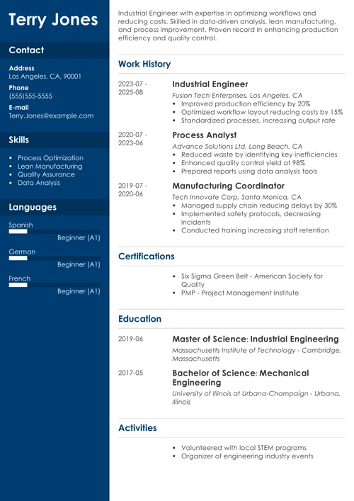 sample resume example