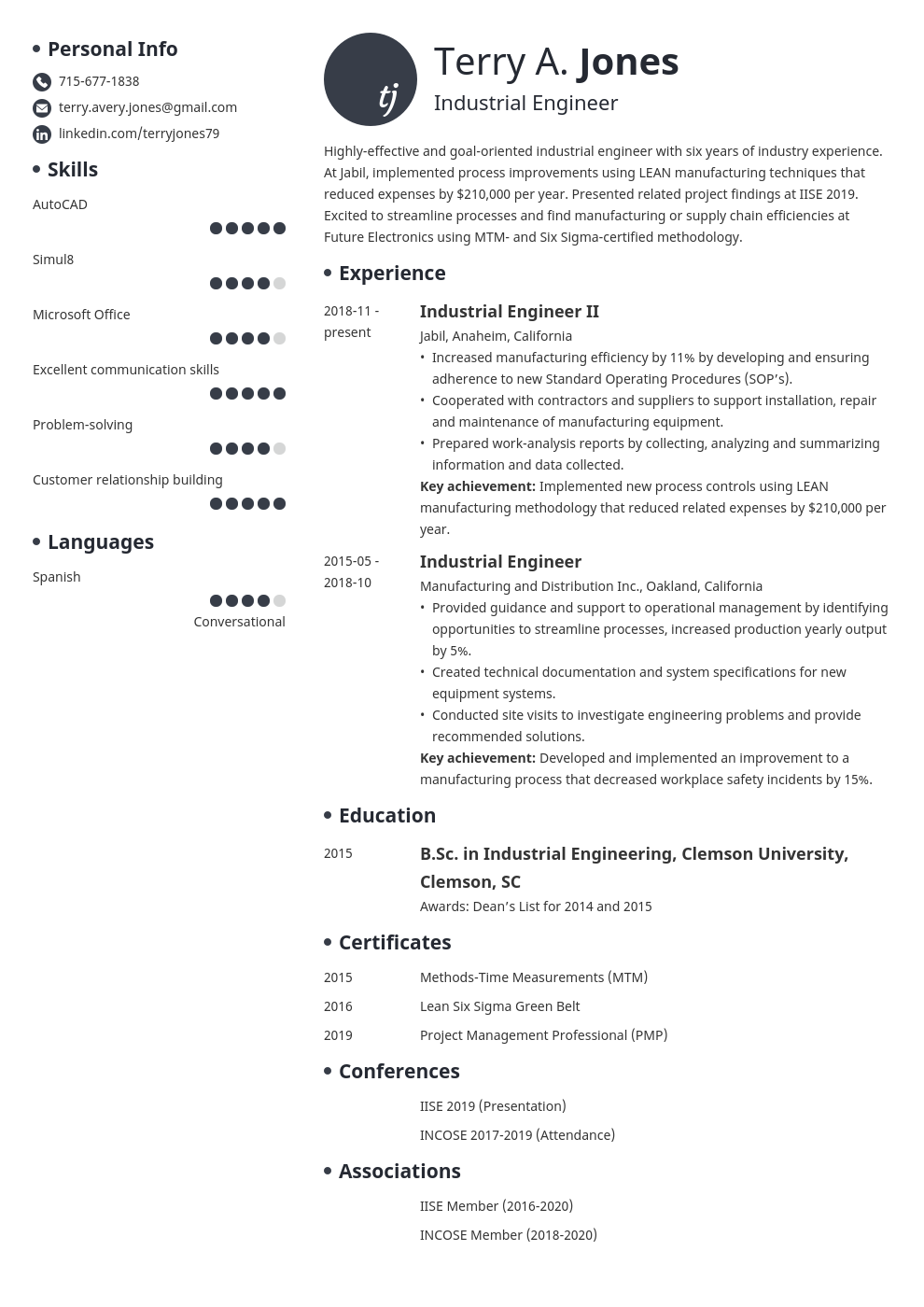 Industrial Engineer Resume Examples [2024 Guide]