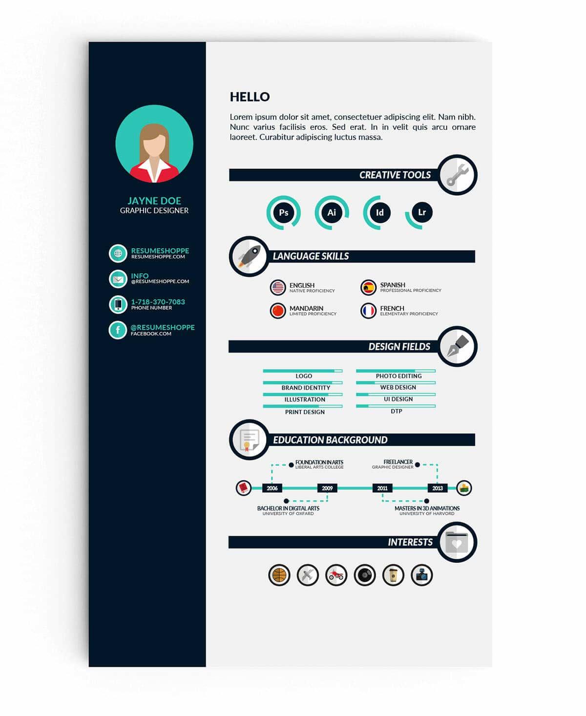 infographic resume templates for word