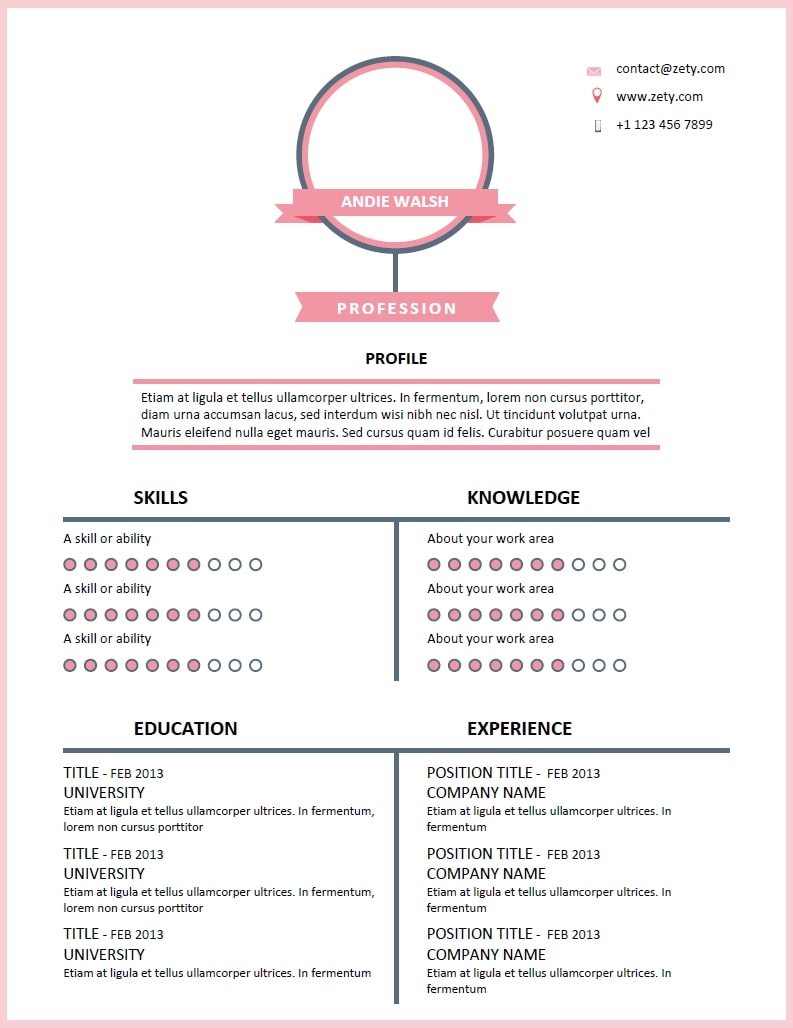 infographic resume template