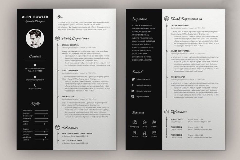 infographic resume template