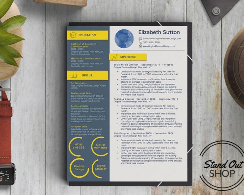 infographic resume template powerpoint free download