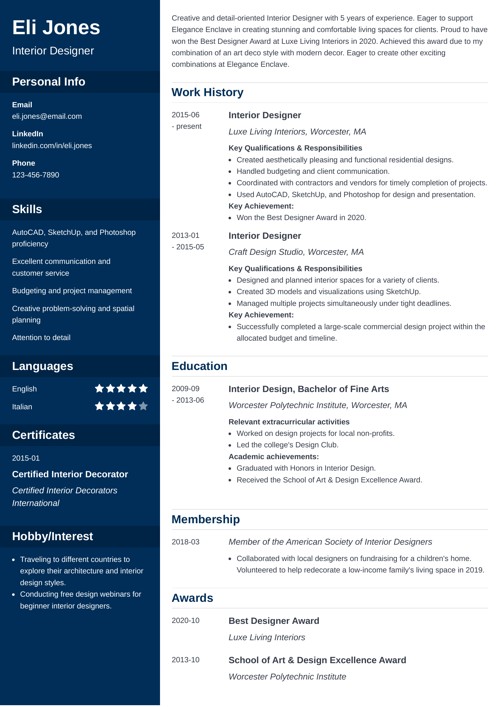 Best Resumes Interior Design Best Resumes Interior Design