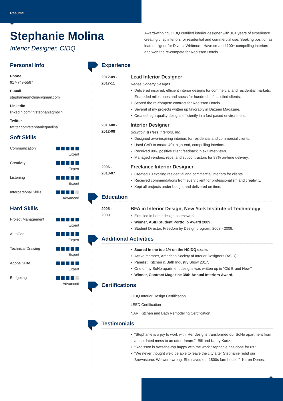 Interior Design Resume Template Free Printable Word Searches