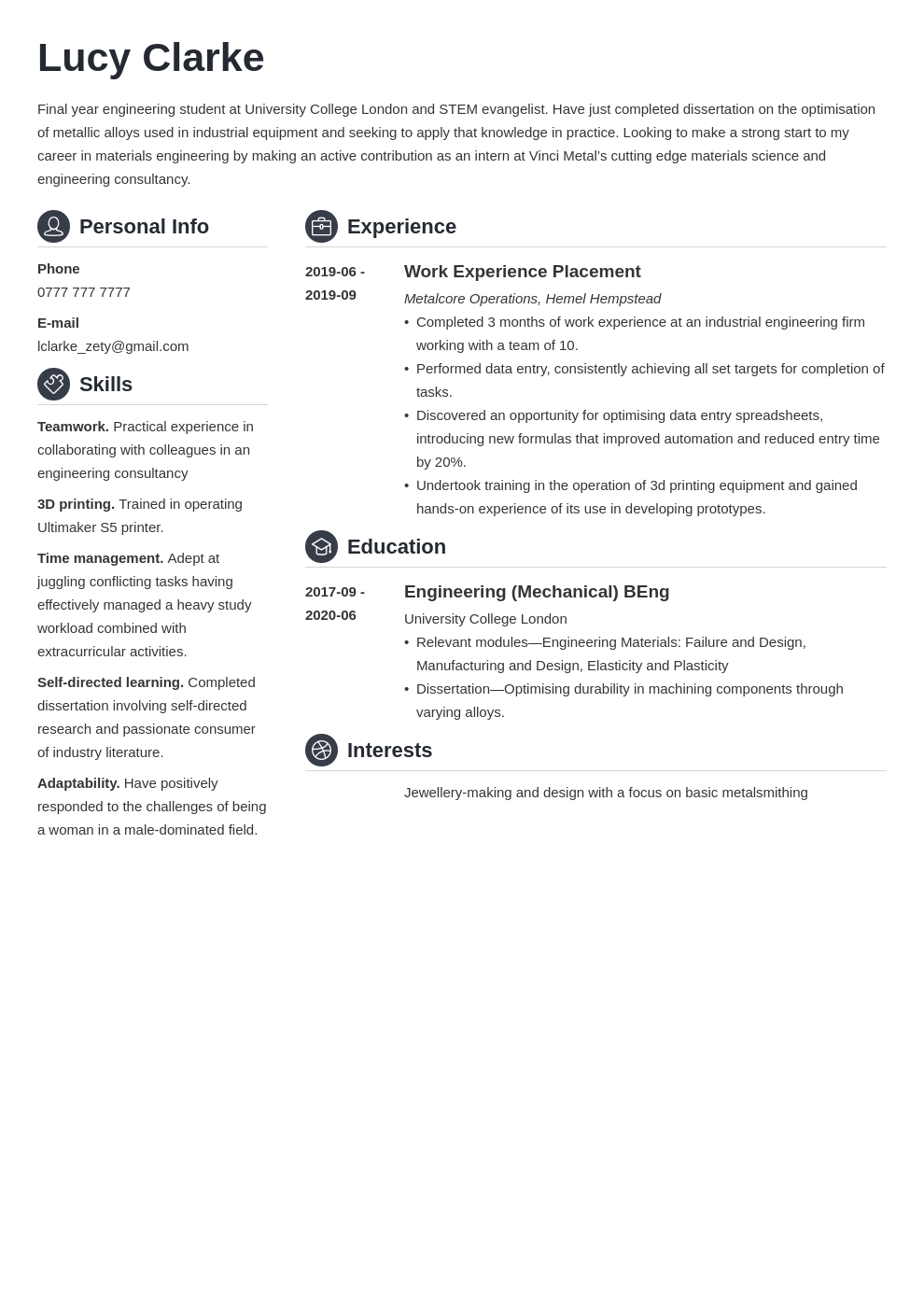 great resume examples for internship